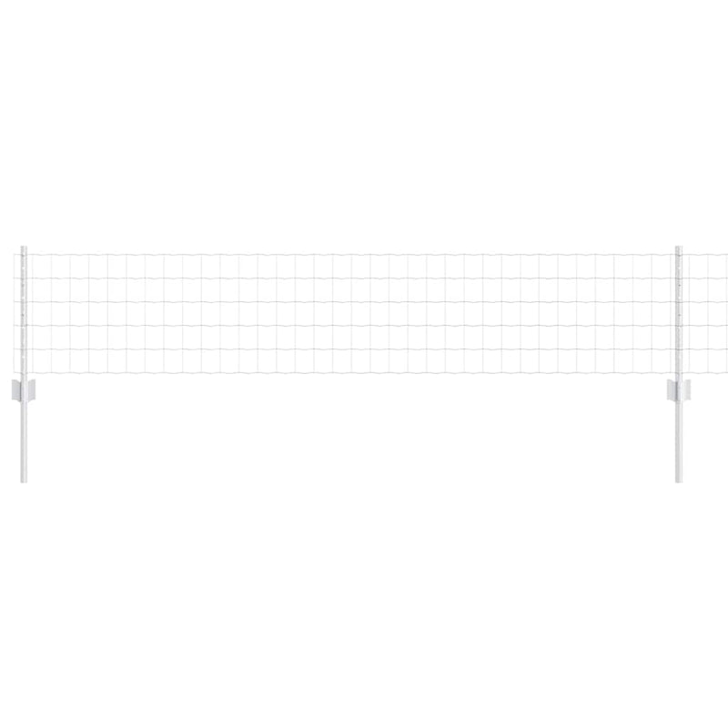 vidaXL Kerítés oszlopokkal Ezüst 0.4 x 50 m Acél