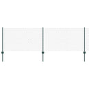 vidaXL Kerítés és Oszlop Zöld 0,8 x 10 m Acél