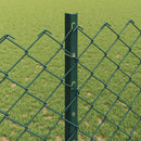 vidaXL Lánccelpes kerítés oszloppal 10 x 1,2 m PVC-bevonatos acél Zöld