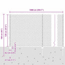 vidaXL Kerítés és Oszlop Zöld 1,2 x 10 m Acél