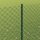 vidaXL Láncvég kerítés oszloppal 10 x 1,4 m (Sz x Ma)