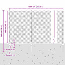 vidaXL Kerítés és Oszlop Zöld 1,4 x 10 m Acél