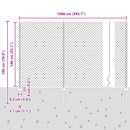 vidaXL Kerítés és Oszlop Zöld 1,4 x 10 m Acél