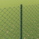vidaXL Láncvég kerítés oszloppal 10 x 1,6 m (S x M) PVC-bevonatos acél