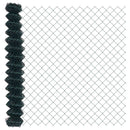 vidaXL Lánccelpes kerítés oszloppal 10 x 1,6 m PVC-bevonatos acél Zöld