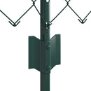 vidaXL Kerítés és Oszlop Zöld 0,4 x 10 m Acél
