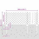 vidaXL Kerítés és Oszlop Zöld 0,4 x 10 m Acél