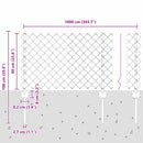 vidaXL Kerítés és Oszlop Zöld 0,6 x 10 m Acél