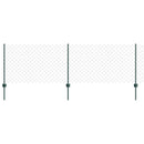 vidaXL Kerítés és Oszlop Zöld 0,8 x 10 m Acél