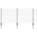 vidaXL Kerítés és Oszlop Zöld 1 x 10 m Acél