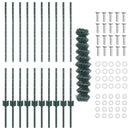 vidaXL Kerítés és Oszlop Zöld 1 x 10 m Acél