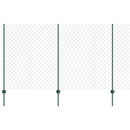 vidaXL Láncvég kerítés oszloppal 10 x 1,4 m (Sz x Ma)