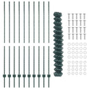 vidaXL Kerítés és Oszlop Zöld 1,5 x 10 m Acél