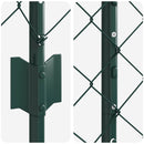vidaXL Lánccelpes kerítés oszloppal 10 x 1,6 m PVC-bevonatos acél Zöld