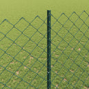 vidaXL Lánccelpes kerítés oszloppal 10 x 1,6 m PVC-bevonatos acél Zöld