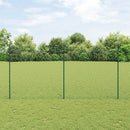vidaXL Lánccelpes kerítés oszloppal 10 x 1,6 m PVC-bevonatos acél Zöld