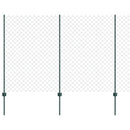vidaXL Lánccelpes kerítés oszloppal 10 x 1,6 m PVC-bevonatos acél Zöld