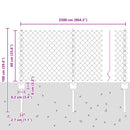 vidaXL Lánccelpes kerítés oszloppal 25 x 0,6 m PVC-bevonatos acél Zöld