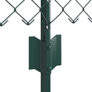 vidaXL Lánccelpes kerítés oszloppal 25 x 0,8 m PVC-bevonatos acél Zöld