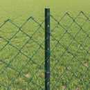 vidaXL Lánccelpes kerítés oszloppal 25 x 0,6 m PVC-bevonatos acél Zöld