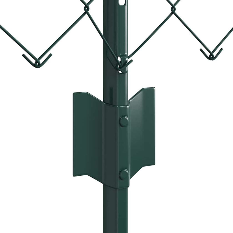 vidaXL Kerítés oszlopokkal Zöld 0.8 x 25 m Acél