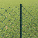 vidaXL Kerítés és Oszlop Zöld 1 x 25 m Acél