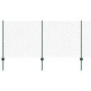 vidaXL Kerítés és Oszlop Zöld 1 x 25 m Acél