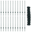 vidaXL Kerítés és Oszlop Zöld 1 x 25 m Acél