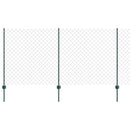 vidaXL Lánccelpes kerítés oszloppal 25 x 1,2 m PVC-bevonatos acél Zöld