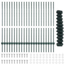 vidaXL Kerítés és Oszlop Zöld 1,2 x 25 m Acél