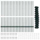 vidaXL Lánccelpes kerítés oszloppal 25 x 1,2 m PVC-bevonatos acél Zöld