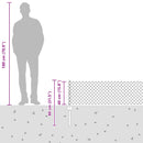 vidaXL Láncvég kerítés oszloppal 10 x 0,4 m (Sz x Mg)