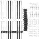 vidaXL Kerítés és Oszlop Szürke 1 x 10 m Acél