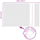 vidaXL Láncvég kerítés oszloppal 10 x 1 m (Sz x M) PVC-bevonatos acél