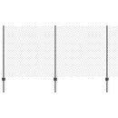 vidaXL Lánccelpes kerítés oszloppal 10 x 1,2 m PVC-bevonatos acél Háló