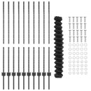 vidaXL Lánccelpes kerítés oszloppal 10 x 1,2 m PVC-bevonatos acél Háló