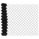 vidaXL Lánccelpes kerítés oszloppal 10 x 1,2 m PVC-bevonatos acél Háló