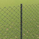 vidaXL Lánccelpes kerítés oszloppal 10 x 1,4 m PVC-bevonatos acél Háló