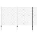 vidaXL Láncvég kerítés oszloppal 10 x 1,4 m (Sz x Ma)
