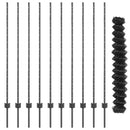 vidaXL Kerítés és Oszlop Szürke 1,4 x 10 m Acél
