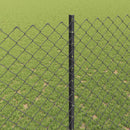 vidaXL Lánccelpes kerítés oszloppal 10 x 1,5 m PVC-bevonatos acél Háló