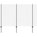 vidaXL Kerítés és Oszlop Szürke 1,5 x 10 m Acél