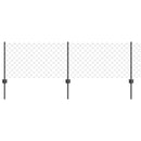 vidaXL Kerítés és Oszlop Szürke 0,6 x 10 m Acél