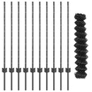 vidaXL Kerítés és Oszlop Szürke 1 x 10 m Acél