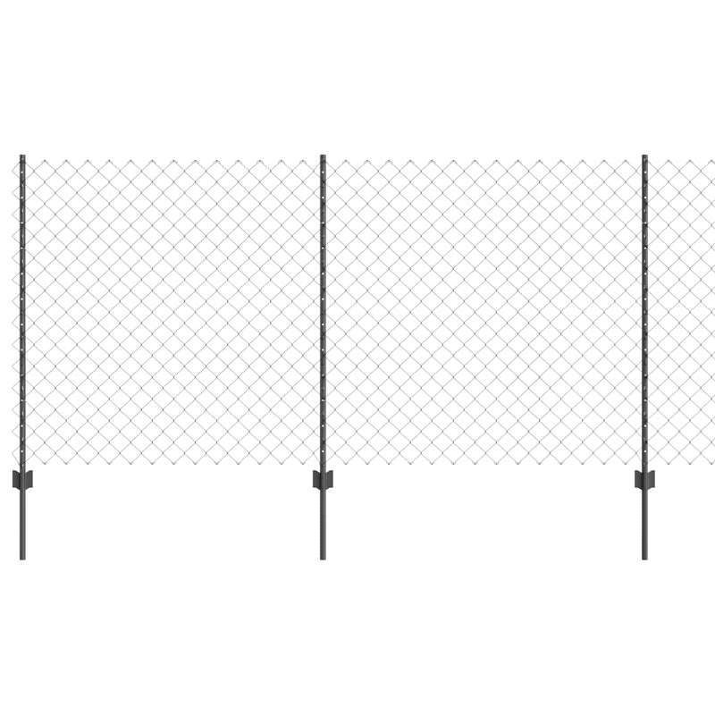 vidaXL Kerítés és Oszlop Szürke 1,2 x 10 m Acél