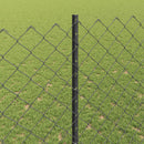 vidaXL Lánccelpes kerítés oszloppal 10 x 1,4 m PVC-bevonatos acél Háló
