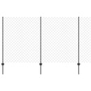 vidaXL Lánccelpes kerítés oszloppal 10 x 1,4 m PVC-bevonatos acél Háló