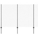vidaXL Lánccelpes kerítés oszloppal 10 x 1,5 m PVC-bevonatos acél Háló
