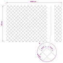 vidaXL Láncvég kerítés oszloppal 25 x 0,6 m (Sz x M)
