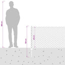 vidaXL Kültéri láncos kerítés oszloppal 25 x 0,8 m PVC-bevonatos acél